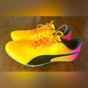 PUMA evoSpeed Sprint 14 Sun Stream Sunset Glow Track Field Cleats -Men 10.5 NWOB